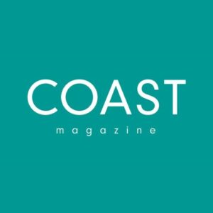 COAST magazine logo with white text on a teal background.
